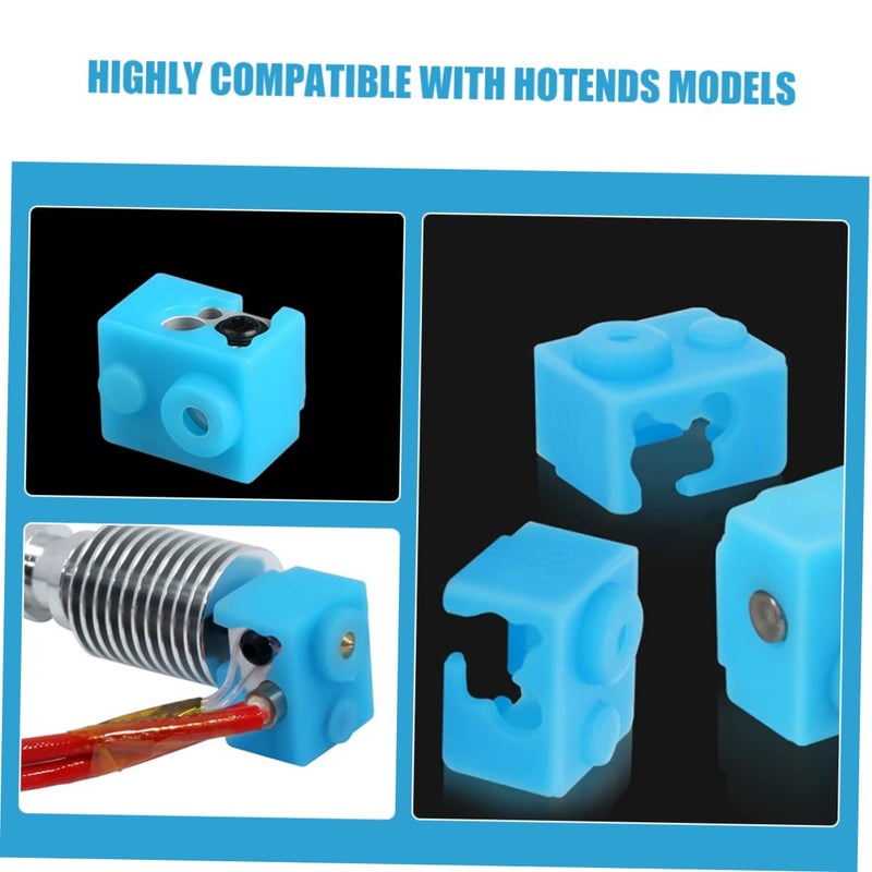 Cabilock 6pcs Silicone Socks for 3D Printer Heater Block Maintenance Insulating Sleeves - Image 3